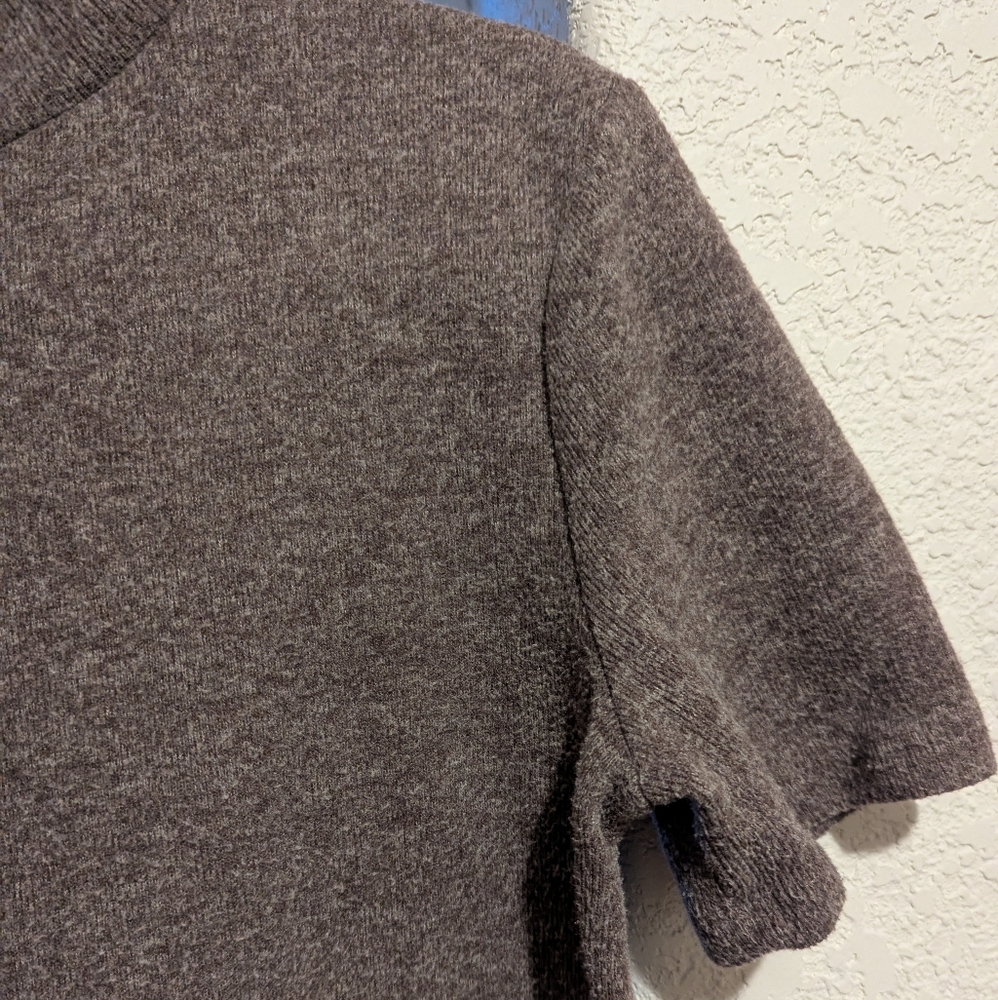 Zara Elegant Brown Short Sleeve Dress - Picture 4 of 4
